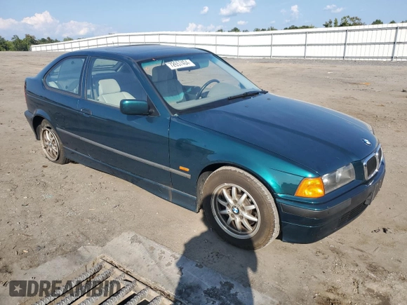 1997 BMW 3 Series 318tiA with VIN WBACG8321VAU39596, listed as a Copart auction lot 72657404 with 0 mi miles and Salvage Title. Bid and sale history available at carsss.com. Image 4.