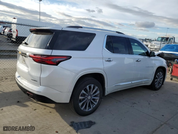 2022 Chevrolet Traverse Premier with VIN 1GNEVKKW9NJ125026, listed as a Copart auction lot 46360055 with 50,505 mi miles and Salvage Title. Bid and sale history available at carsss.com. Image 3.