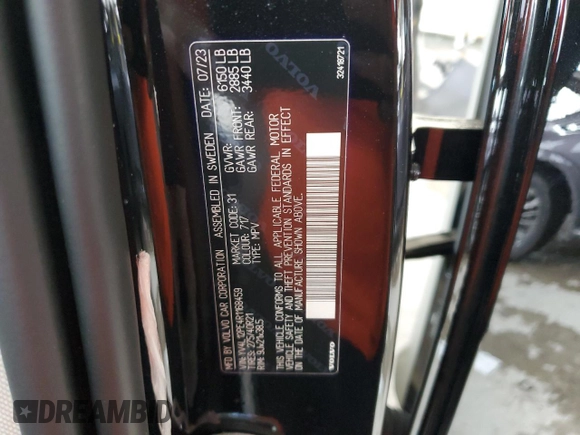 2024 Volvo XC90 Plus Bright Theme with VIN YV4L12PE4R1168459, listed as a Copart auction lot 88982295 with 14,921 mi miles and Non Repairable. Bid and sale history available at DreamBid. Image 14.