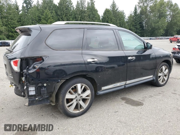 2015 Nissan Pathfinder SV with VIN 5N1AR2MM4FC675811, listed as a Copart auction lot 60629645 with 77,661 mi miles and Salvage title. Bid and sale history available at DreamBid. Image 3.