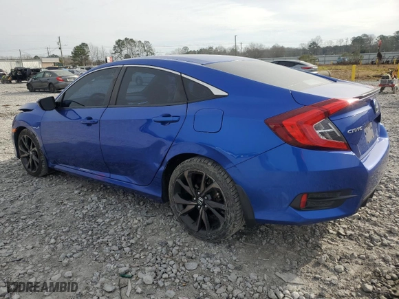 2019 Honda Civic Sedan Sport with VIN 19XFC2F8XKE008109, listed as a Copart auction lot 47468085 with 126,934 mi miles and Salvage Title. Bid and sale history available at carsss.com. Image 2.
