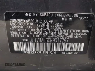 2022 Subaru WRX Limited with VIN JF1VBAL60N9017797, listed as a IAAI auction lot 41864101 with 74,159 mi miles. Bid and sale history available at carsss.com. Image 9.
