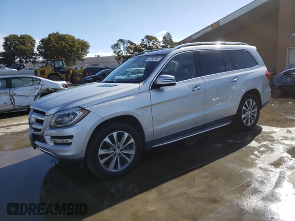 2015 Mercedes-Benz GL-Class GL 450 with VIN 4JGDF6EEXFA460305, listed as a Copart auction lot 43785293 with 58,624 mi miles. Bid and sale history available at carsss.com. Image 1.
