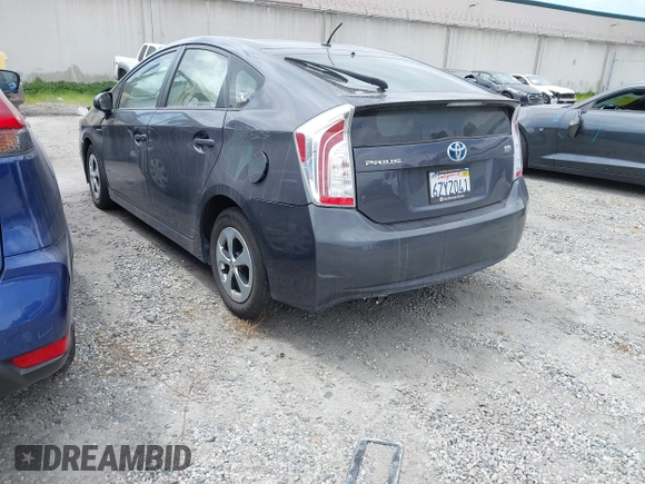 2013 Toyota Prius One with VIN JTDKN3DU9D5607855, listed as a IAAI auction lot 41728716 with 123,643 mi miles. Bid and sale history available at carsss.com. Image 3.