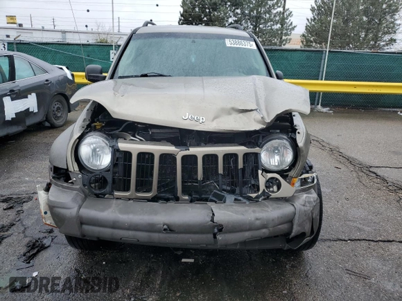 2007 Jeep Liberty Sport with VIN 1J4GL48K07W575218, listed as a Copart auction lot 53886375 with 187,317 mi miles and Salvage Title. Bid and sale history available at DreamBid. Image 5.