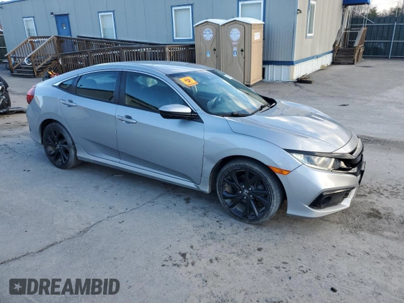 2019 Honda Civic Sport with VIN 2HGFC2F83KH590205, listed as a Copart auction lot 50060315 with 70,167 mi miles and Salvage Title. Bid and sale history available at DreamBid. Image 4.