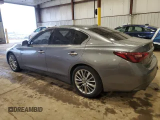 2019 Infiniti Q50 Luxe with VIN JN1EV7AP4KM519630, listed as a Copart auction lot 51926895 with 92,947 mi miles and Salvage title. Bid and sale history available at DreamBid. Image 2.