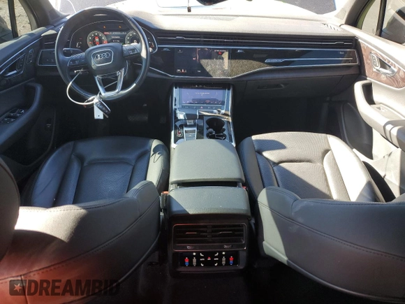 2021 Audi Q7 Premium Plus with VIN WA1LJAF74MD020930, listed as a Copart auction lot 57576505 with 43,557 mi miles and Salvage title. Bid and sale history available at DreamBid. Image 8.