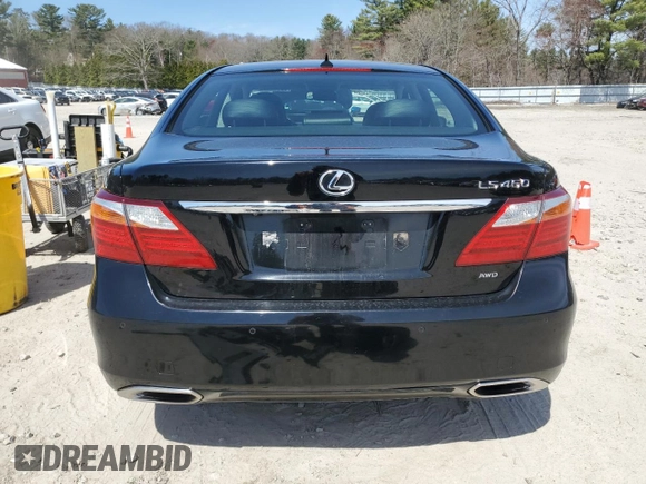 2012 Lexus LS 460 with VIN JTHCL5EF0C5015098, listed as a Copart auction lot 52645535 with 156,900 mi miles and Clean title. Bid and sale history available at DreamBid. Image 6.