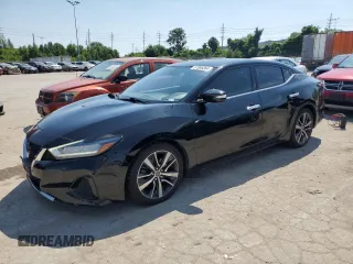 2019 Nissan Maxima SV with VIN 1N4AA6AV9KC377383, listed as a Copart auction lot 57886364 with 96,474 mi miles and Salvage Title. Bid and sale history available at carsss.com. Image 1.