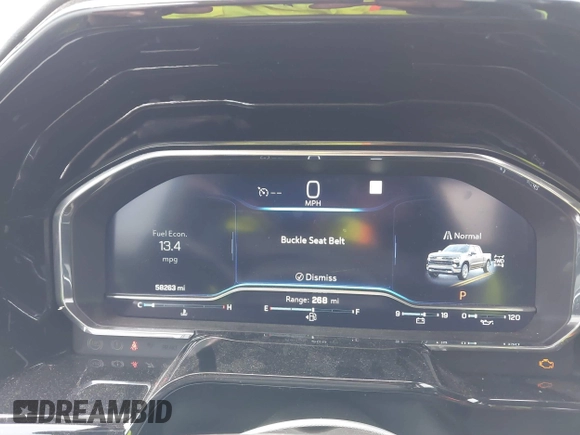 2022 Chevrolet Silverado 1500 with VIN 3GCUDDET9NG587916, listed as a IAAI auction lot 41618213 with 58,263 mi miles and . Bid and sale history available at DreamBid. Image 7.