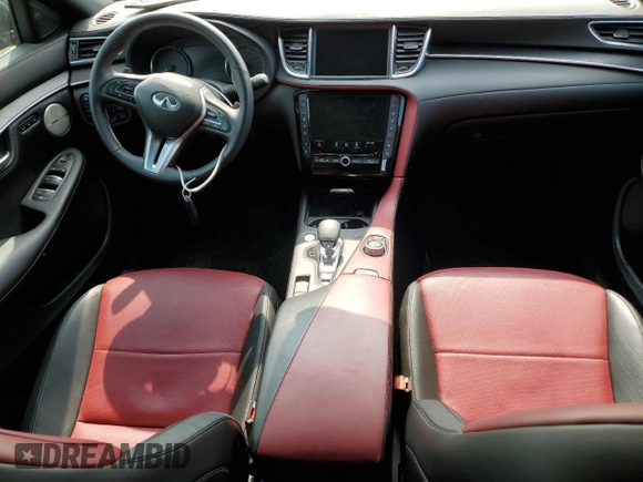 2022 Infiniti QX55 Sensory with VIN 3PCAJ5L30NF101911, listed as a Copart auction lot 65155474 with 57,589 mi miles and Salvage title. Bid and sale history available at DreamBid. Image 8.