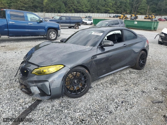 2017 BMW M2 with VIN WBS1H9C58HV886696, listed as a Copart auction lot 73016354 with 58,823 mi miles and Salvage Title. Bid and sale history available at carsss.com. Image 1.
