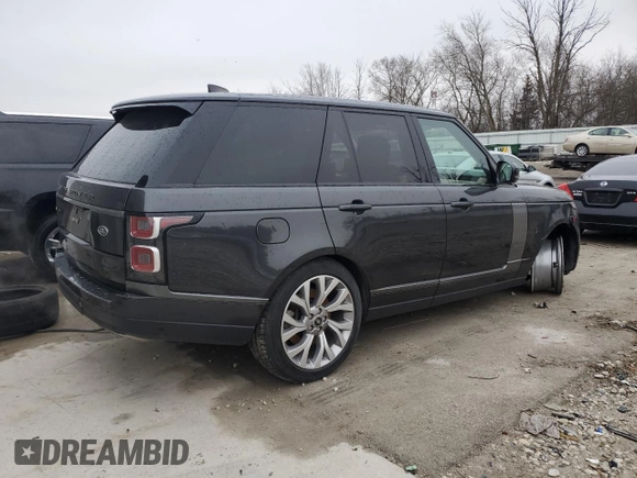 2019 Land Rover Range Rover HSE with VIN SALGS2SV8KA539212, listed as a Copart auction lot 52172195 with 75,349 mi miles and Clean Title. Bid and sale history available at DreamBid. Image 3.