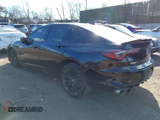 2023 Acura TLX Type S with VIN 19UUB7F06PA003020, listed as a IAAI auction lot 41528461 with 9,328 mi miles. Bid and sale history available at carsss.com. Image 3.