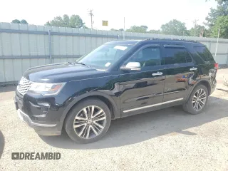 2018 Ford Explorer Platinum z VIN 1FM5K8HT7JGA51982, wystawiony jako Copart lot #57601575 z przebiegiem 126 400 mil mil oraz Szkoda całkowita • Salvage title. Historia ofert i sprzedaży dostępna na DreamBid. Obrazek 1.