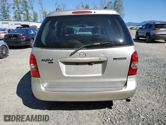2003 Mazda MPV LX with VIN JM3LW28A230360399, listed as a Copart auction lot 53584885 with 166,441 mi miles and Clean Title. Bid and sale history available at carsss.com. Image 6.