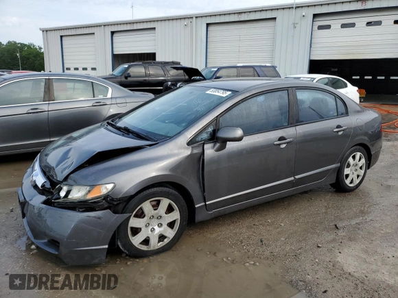 2011 Honda Civic LX with VIN 2HGFA1F55BH522350, listed as a Copart auction lot 53854795 with 39,749 mi miles and Salvage Title. Bid and sale history available at DreamBid. Image 1.