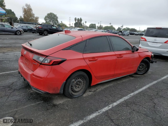 2023 Honda Civic Hatchback Sport with VIN 19XFL2H83PE014662, listed as a Copart auction lot 85606944 with 9,275 mi miles and Clean Title. Bid and sale history available at carsss.com. Image 3.