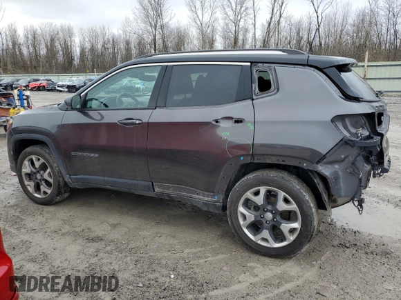 2018 Jeep Compass Limited with VIN 3C4NJDCB2JT373049, listed as a Copart auction lot 52282865 with 95,802 mi miles and Salvage Title. Bid and sale history available at DreamBid. Image 2.