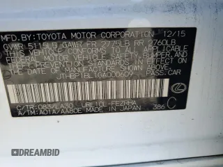 2016 Lexus GS F F z VIN JTHBP1BL1GA000609, wystawiony jako Copart lot #53676015 z przebiegiem 146 111 mil mil oraz Szkoda całkowita • Salvage title. Historia ofert i sprzedaży dostępna na DreamBid. Obrazek 12.