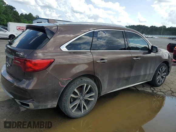2019 Acura MDX Advance with VIN 5J8YD3H85KL000548, listed as a Copart auction lot 53649495 with 159,229 mi miles and Salvage title. Bid and sale history available at DreamBid. Image 3.