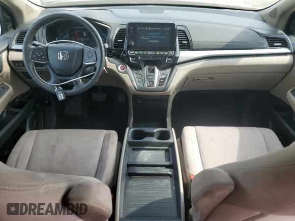 2018 Honda Odyssey EX with VIN 5FNRL6H58JB040766, listed as a Copart auction lot 54702055 with 98,445 mi miles and Salvage title. Bid and sale history available at DreamBid. Image 8.