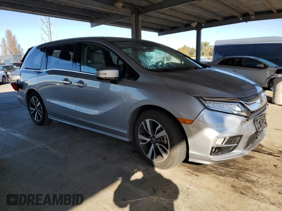 2020 Honda Odyssey Elite with VIN 5FNRL6H92LB059920, listed as a Copart auction lot 49993995 with 40,737 mi miles and Salvage Title. Bid and sale history available at DreamBid. Image 4.
