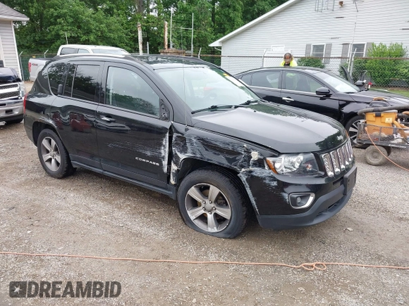 2017 Jeep Compass High Altitude with VIN 1C4NJDEB6HD213625, listed as a IAAI auction lot 42343006 with 75,120 mi miles and . Bid and sale history available at DreamBid. Image 1.