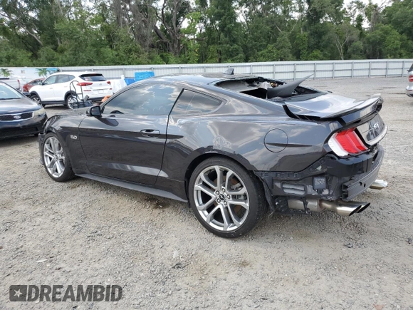 2022 Ford Mustang GT with VIN 1FA6P8CF0N5122488, listed as a Copart auction lot 55222715 with 11,764 mi miles and Salvage title. Bid and sale history available at DreamBid. Image 2.