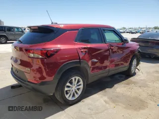 2023 Chevrolet TrailBlazer LS with VIN KL79MMS23PB166252, listed as a Copart auction lot 52038215 with 25,551 mi miles and Salvage Title. Bid and sale history available at DreamBid. Image 3.