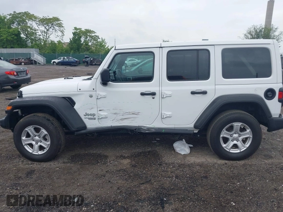 2021 Jeep Wrangler Unlimited Willys with VIN 1C4HJXDG9MW582361, listed as a IAAI auction lot 42243238 with 78,692 mi miles and . Bid and sale history available at DreamBid. Image 14.