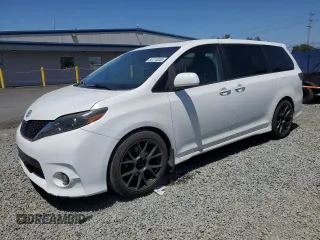 2015 Toyota Sienna SE with VIN 5TDXK3DC6FS656949, listed as a Copart auction lot 54114955 with 112,642 mi miles and Salvage Title. Bid and sale history available at DreamBid. Image 1.