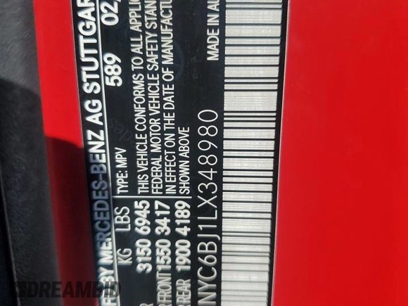 2020 Mercedes-Benz G 550 z VIN W1NYC6BJ1LX348980, wystawiony jako Copart lot #66028584 z przebiegiem 95 038 mil mil oraz Szkody całkowita. Historia ofert i sprzedaży dostępna na DreamBid. Obrazek 12.