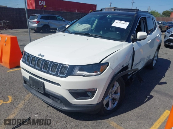 2019 Jeep Compass Latitude z VIN 3C4NJDBB5KT789289, wystawiony jako IAAI lot #42536898 z przebiegiem 84 172 mil mil oraz . Historia ofert i sprzedaży dostępna na DreamBid. Obrazek 2.