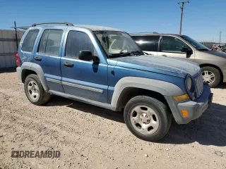2005 Jeep Liberty Sport with VIN 1J4GK48K55W506055, listed as a Copart auction lot 76595204 with 0 mi miles and Salvage Title. Bid and sale history available at carsss.com. Image 4.