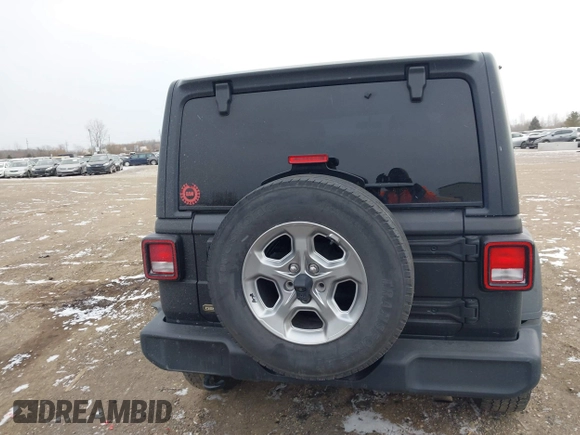 2021 Jeep Wrangler Unlimited Willys with VIN 1C4HJXDN7MW628767, listed as a IAAI auction lot 41270277 with 35,348 mi miles and . Bid and sale history available at DreamBid. Image 17.