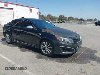 2014 Kia Optima SX Turbo with VIN 5XXGR4A64EG277898, listed as a IAAI auction lot 42529233 with 122,837 mi miles and . Bid and sale history available at DreamBid. Image 1.
