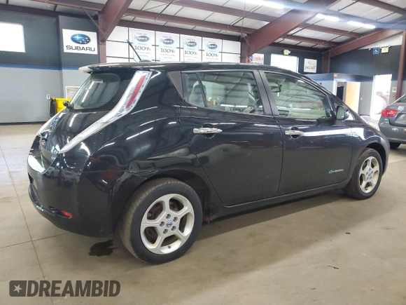 2012 Nissan LEAF SL with VIN JN1AZ0CP5CT017515, listed as a Copart auction lot 56377265 with 60,217 mi miles and Clean Title. Bid and sale history available at DreamBid. Image 3.