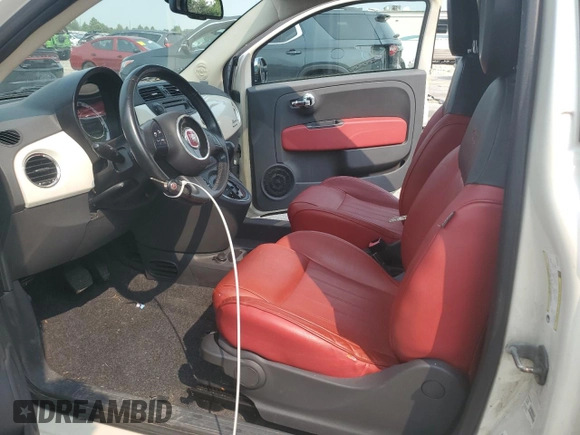 2012 FIAT 500 Lounge with VIN 3C3CFFCR9CT127351, listed as a Copart auction lot 59026495 with 78,147 mi miles and Salvage title. Bid and sale history available at DreamBid. Image 7.
