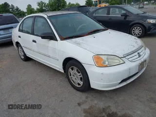2001 Honda Civic LX z VIN 2HGES165X1H603786, wystawiony jako IAAI lot #42250348 z przebiegiem 185 600 mil mil oraz . Historia ofert i sprzedaży dostępna na DreamBid. Obrazek 1.