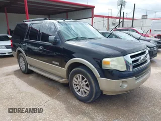 2008 Ford Expedition Eddie Bauer z VIN 1FMFU17508LA86115, wystawiony jako IAAI lot #42005025 z przebiegiem 266 318 mil mil oraz . Historia ofert i sprzedaży dostępna na DreamBid. Obrazek 1.