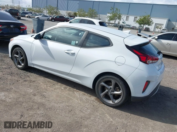 2019 Hyundai Veloster 2.0 with VIN KMHTG6AF4KU019642, listed as a IAAI auction lot 41885392 with 96,340 mi miles. Bid and sale history available at carsss.com. Image 3.
