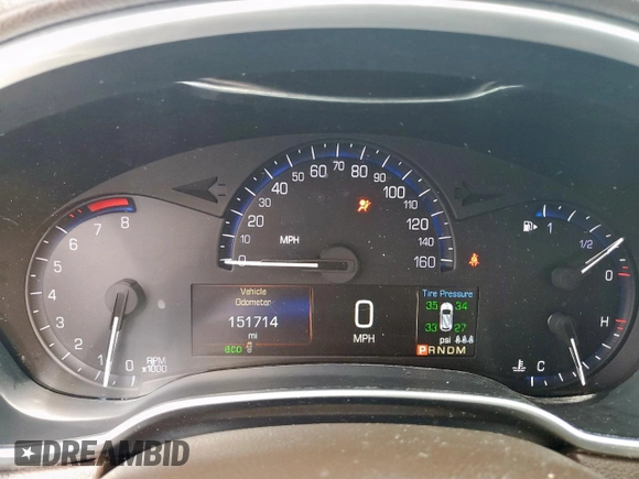 2014 Cadillac SRX Performance Collection with VIN 3GYFNCE39ES687733, listed as a Copart auction lot 62770665 with 151,714 mi miles and Salvage title. Bid and sale history available at DreamBid. Image 9.