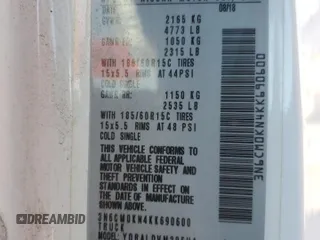 2019 Nissan NV200 SV with VIN 3N6CM0KN4KK690600, listed as a Copart auction lot 48526095 with 84,728 mi miles and Salvage title. Bid and sale history available at DreamBid. Image 13.