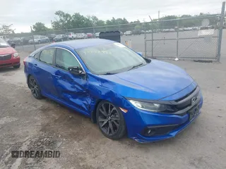 2019 Honda Civic Sport with VIN 2HGFC2F87KH562570, listed as a IAAI auction lot 42241993 with 78,940 mi miles and . Bid and sale history available at DreamBid. Image 1.