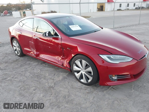 2020 Tesla Model S Long Range with VIN 5YJSA1E26LF390856, listed as a IAAI auction lot 41013728 with 54,985 mi miles. Bid and sale history available at carsss.com. Image 1.
