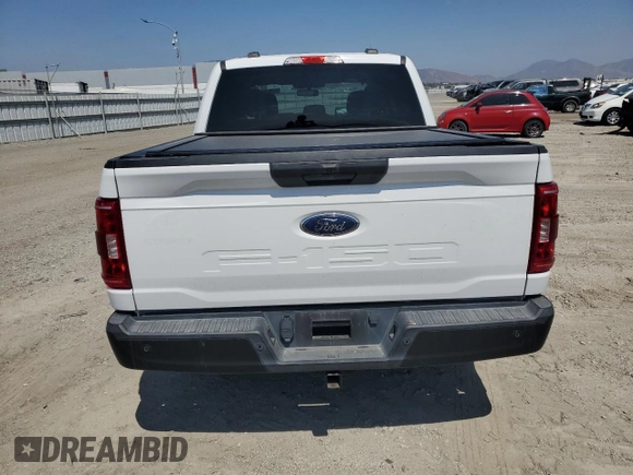 2021 Ford F-150 XL with VIN 1FTFW1CD3MFA73346, listed as a Copart auction lot 53357055 with 46,000 mi miles and Salvage title. Bid and sale history available at DreamBid. Image 6.