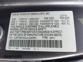 2018 Acura RDX Technology with VIN 5J8TB4H53JL024583, listed as a IAAI auction lot 42146988 with 76,645 mi miles and . Bid and sale history available at carsss.com. Image 9.