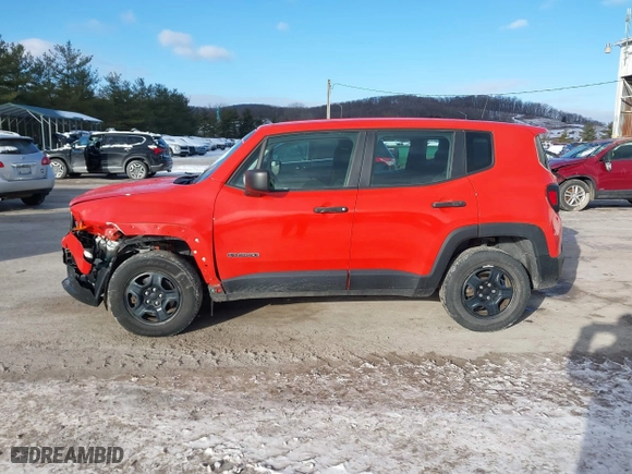 2018 Jeep Renegade Upland Edition with VIN ZACCJBAB0JPJ55503, listed as a IAAI auction lot 41278285 with 30,465 mi miles. Bid and sale history available at carsss.com. Image 14.